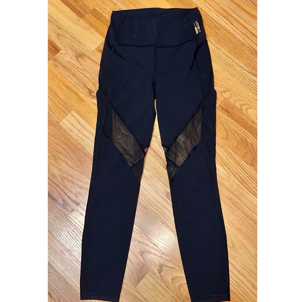 Lululemon‎ Barrys Bootcamp Mesh Panel High Rise Leggings Black Size 4 7/8 Tights